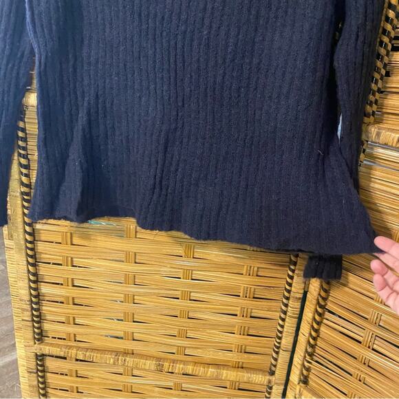 Molo Women's Navy Turtleneck Sweater Gertrude wool mohair blend danish scandi S - Picture 5 of 9